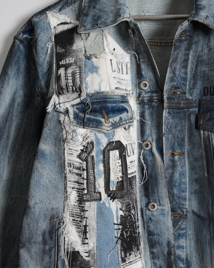 Deconstructed Messi Argentina Denim Jacket