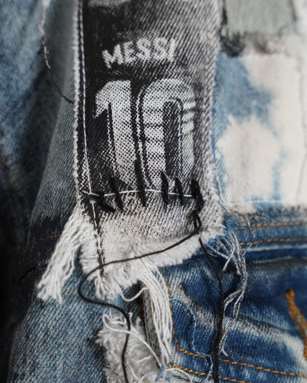 Deconstructed Messi Argentina Denim Jacket