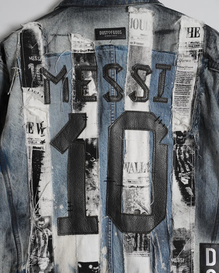 Deconstructed Messi Argentina Denim Jacket