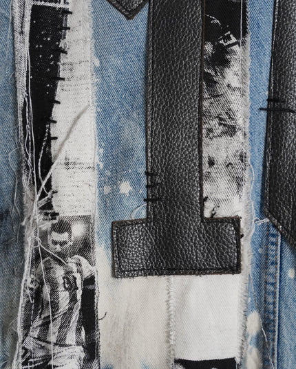 Deconstructed Messi Argentina Denim Jacket