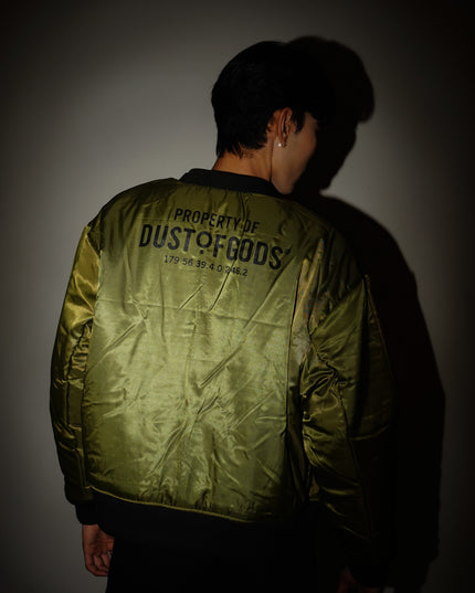 Black & Green Dust of Gods Bomber Jacket