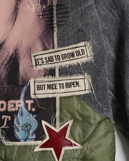 Growing Old Half/Half Denim Jacket