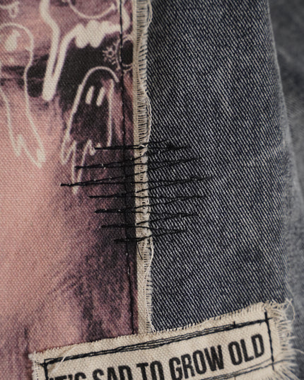 Growing Old Half/Half Denim Jacket