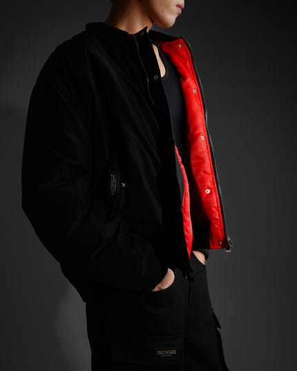 Black & White Dust of Gods Bomber Jacket