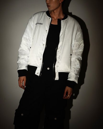 Black & Red Dust of Gods Bomber Jacket