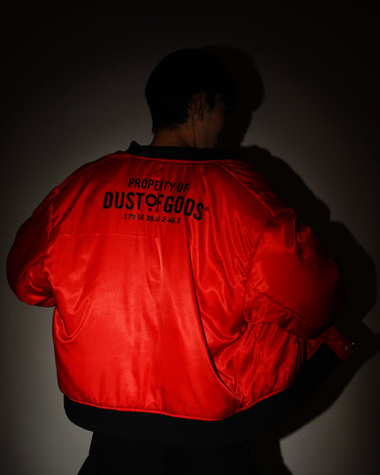 Black & White Dust of Gods Bomber Jacket
