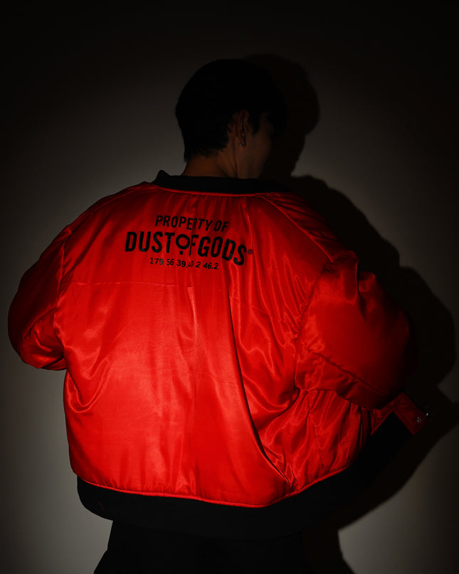 Black & White Dust of Gods Bomber Jacket