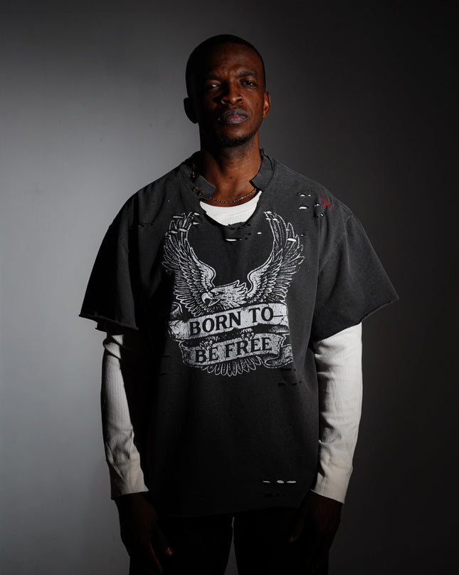 Born To Be Free Double Layered Long Sleeve Tee