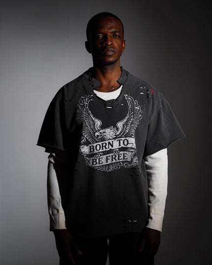Born To Be Free Double Layered Long Sleeve Tee