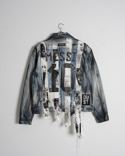 Deconstructed Messi Argentina Denim Jacket