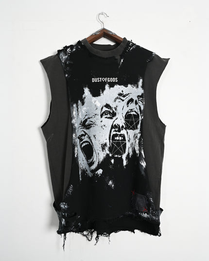 Bleed it Out Deconstructed Sleeveless Shirt