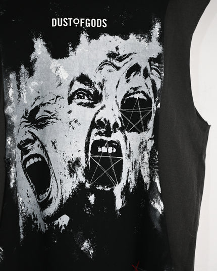 Bleed it Out Deconstructed Sleeveless Shirt