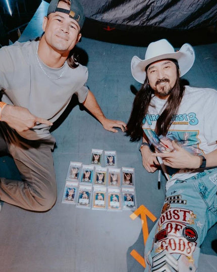 Steve Aioki in Dusted Denim Patchwork Pants