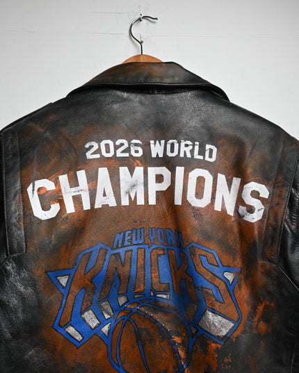 2026 NBA Champions Knicks Leather Jacket