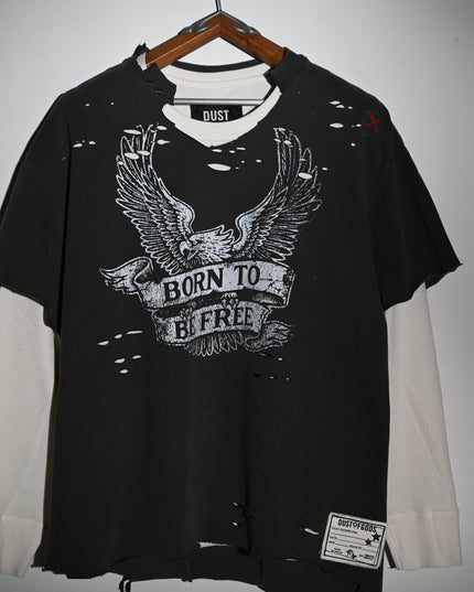 Born To Be Free Double Layered Long Sleeve Tee