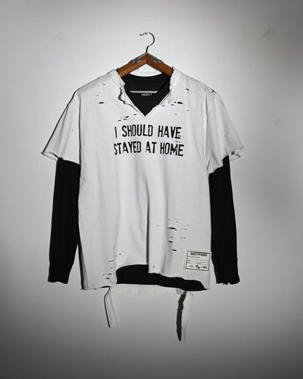 Stay At Home Double Layered Long Sleeve Tee
