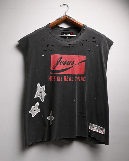 Jesus He's The Real Thing Graphic Sleeveless T-Shirt