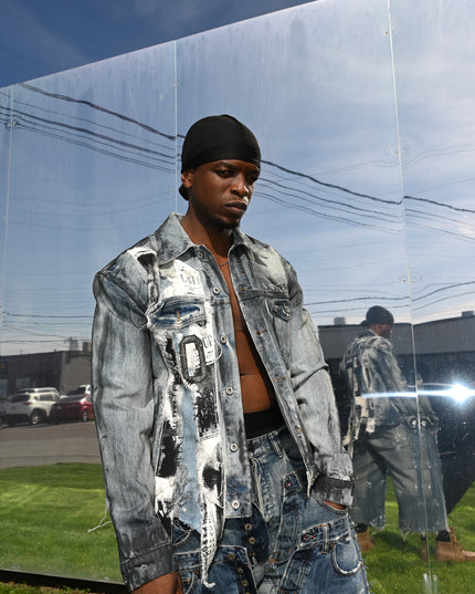 Deconstructed Messi Argentina Denim Jacket
