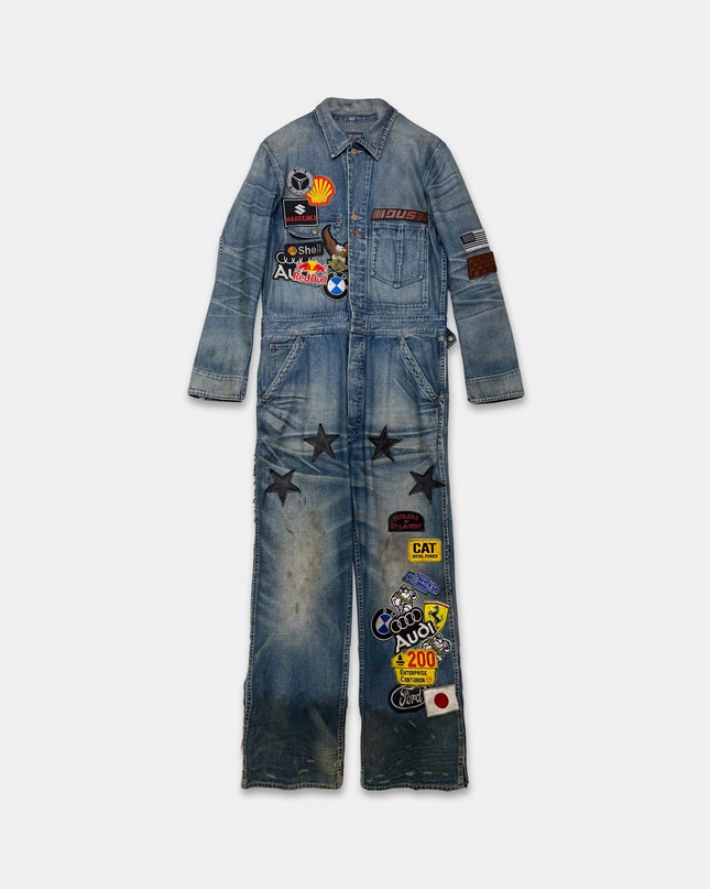 Re-Worked Racing Denim Jumpsuit
