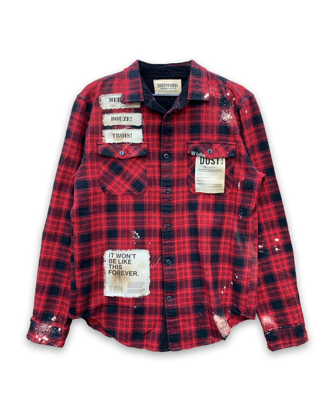 Dusted Skull Red Flannel Shirt