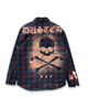 Dusted Skull Navy Flannel Shirt