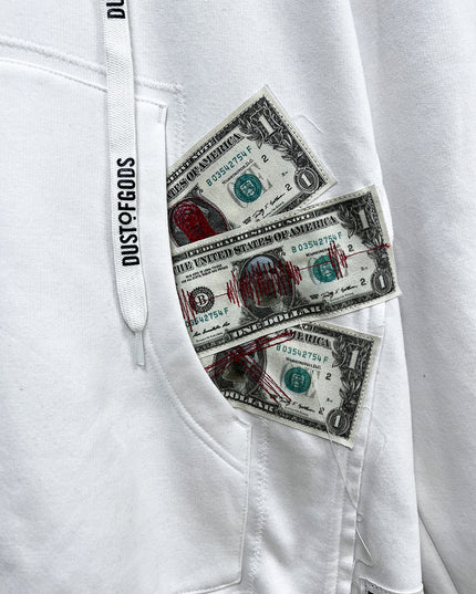 Less Money More Problems White Hoodie