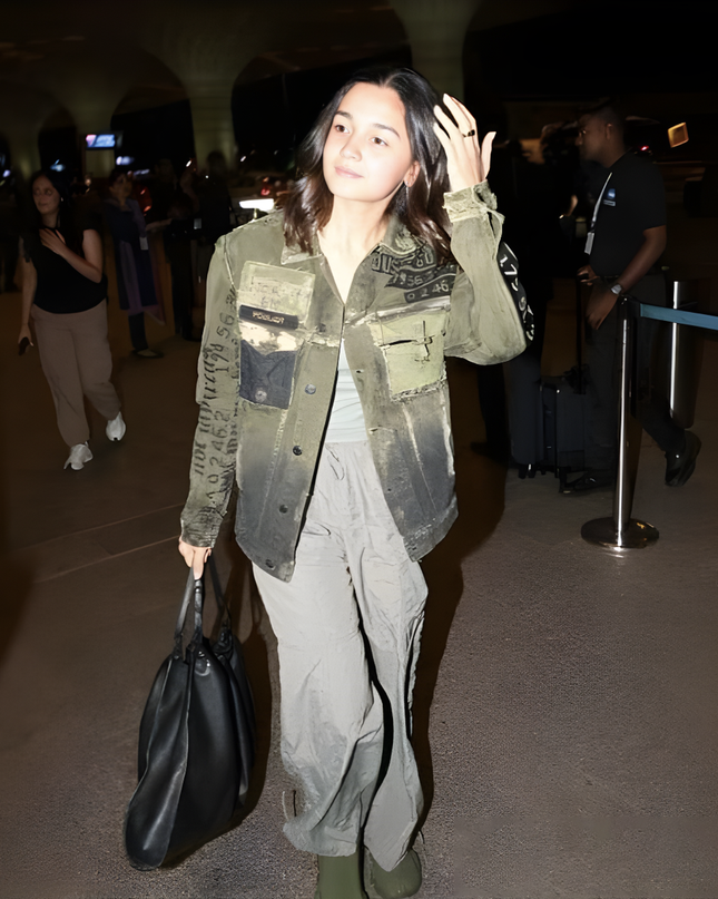 Alia Bhatt in Custom DOG Jacket