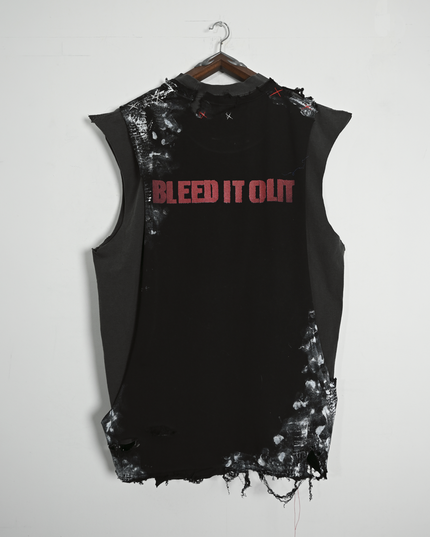 Bleed it Out Deconstructed Sleeveless Shirt