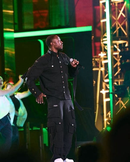 Dadju in Custom Military Jacket and Classics Tactical Pants