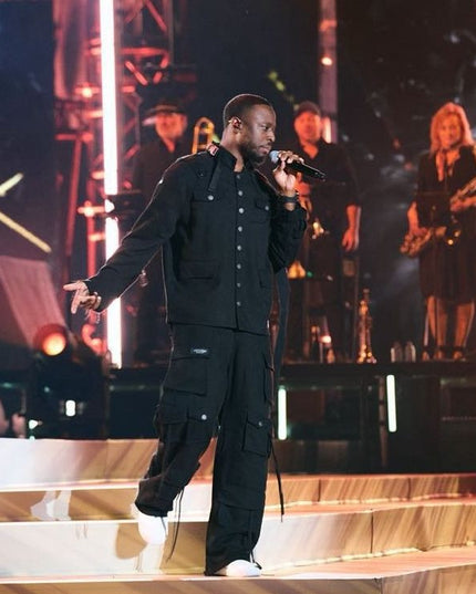Dadju in Custom Military Jacket and Classics Tactical Pants