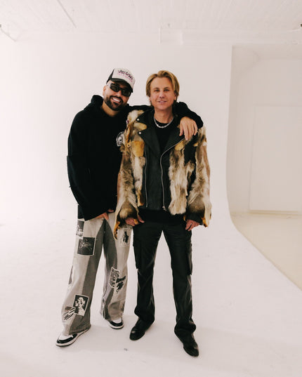 FoodGod in Custom Upcycled Vintage Red Fox Fur Jacket