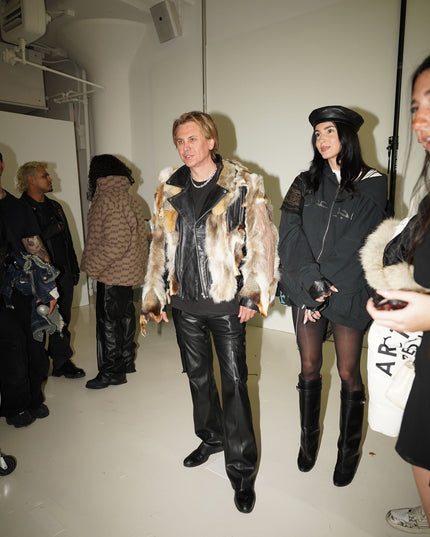 FoodGod in Custom Upcycled Vintage Red Fox Fur Jacket