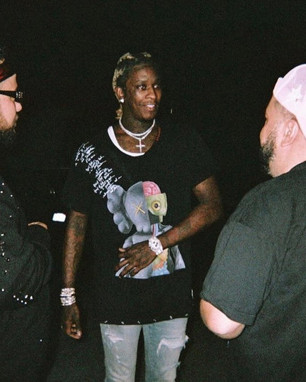 Young Thug in Custom Dusted Kawz Tee