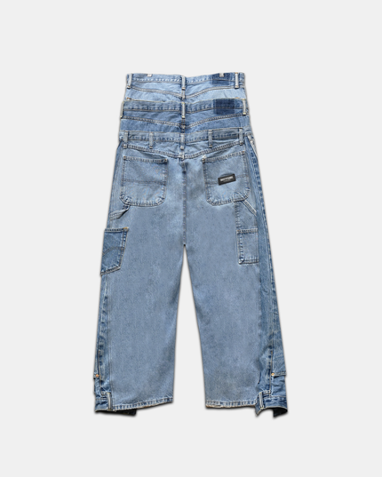 Leila Depina in Triple Denim Pants