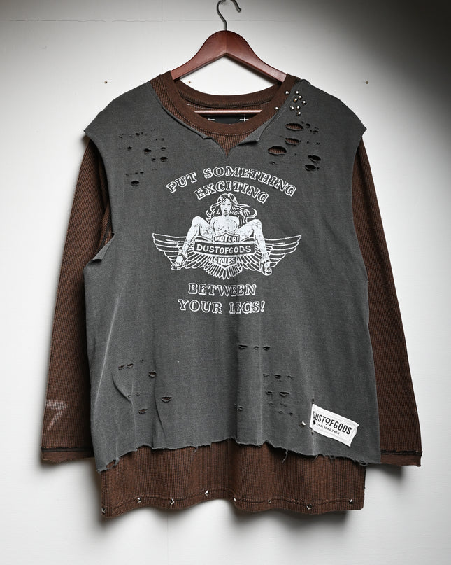 Between Your Legs Layered Long-Sleeve Shirt