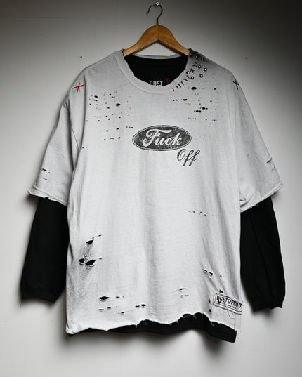 Fuck Off Layered Long Sleeve Shirt