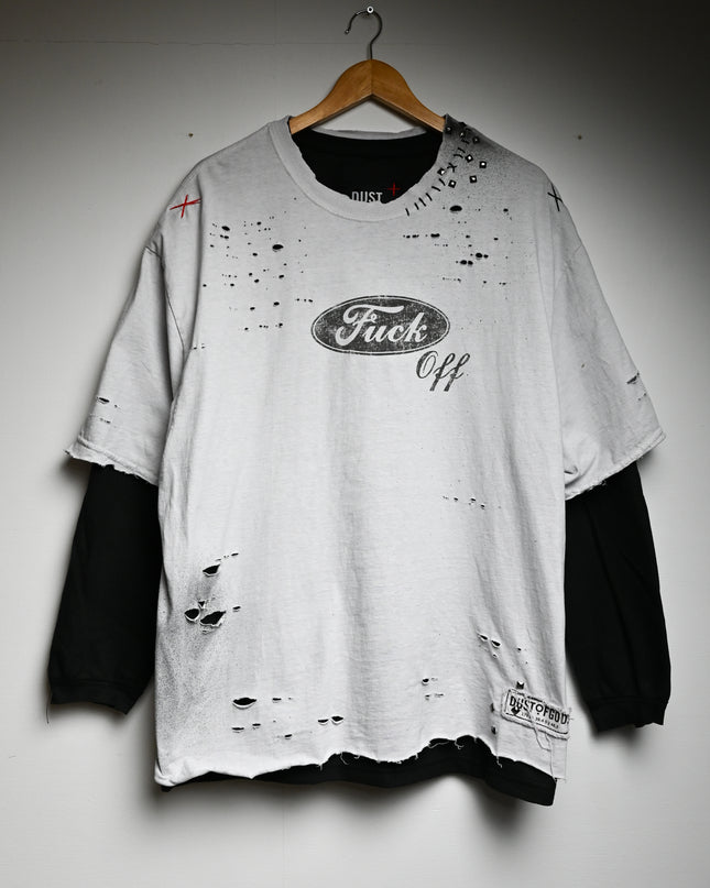 Fuck Off Layered Long Sleeve Shirt