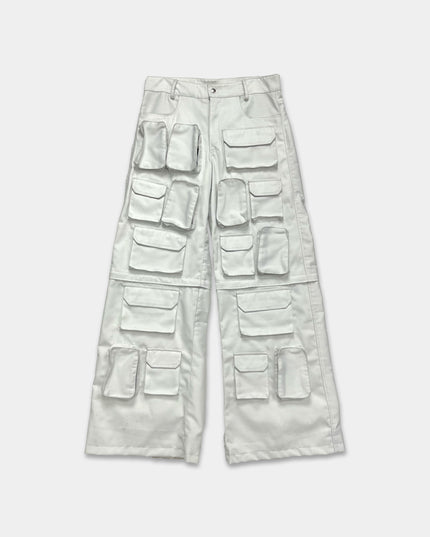 White Pants With Many Pockets