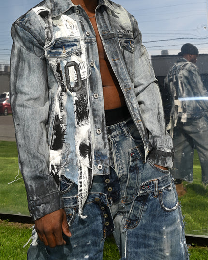 Triple-Layered Oversized Denim Shorts