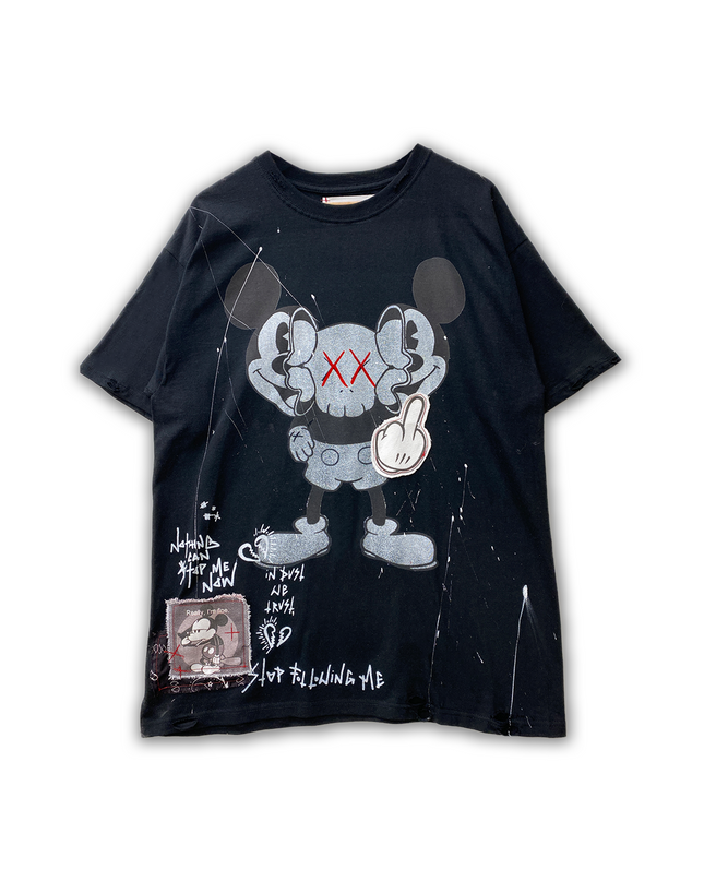 Black Dusted Mickey T-Shirt